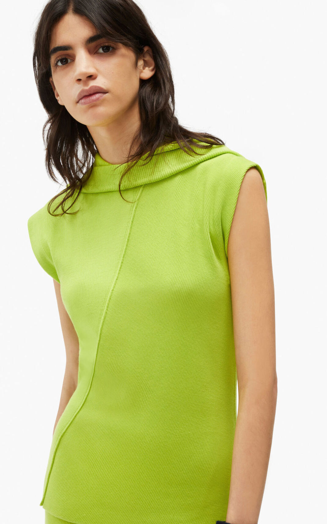 Kenzo Hooded top T Shirt Light Green For Womens 2365BTSWI